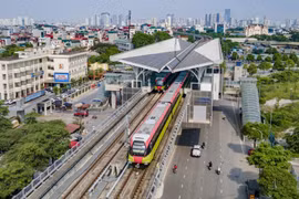 呠—河内火车站轨道交通线路。图自越通社