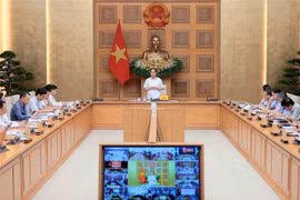 越南政府副总理裴青山在会上发表讲话。图自越通社