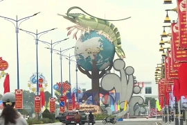 团结奋进，竞相建功，喜迎越共第十四次全国代表大会