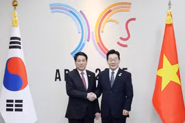 越南国家主席梁强与韩国总统李在明举行会谈