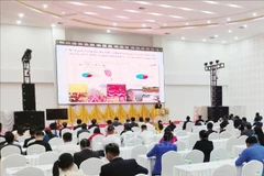 推动东西经济走廊论坛暨展销会在老挝色贡省举行。图自越通社