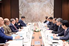 会谈现场。图自越通社