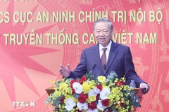 苏林总书记发表讲话。图自越通社