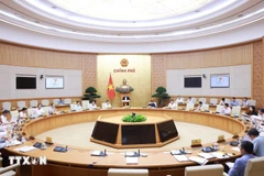 2025年9月政府立法专题会议现场。图自越通社