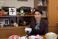 日越友好议员联盟主席小渊优子。图自越通社