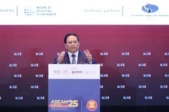 范明政总理发言。图自越通社