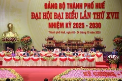越共顺化市第十七次代表大会现场。图自越通社