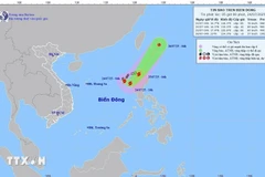 第4号台风向东南偏南方向移动。图自越通社