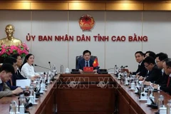 越南高平省人民委员会代表团。图自越通社