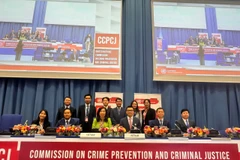 越南代表团出席联合国预防犯罪和刑事司法委员会第34届会议。图自越通社