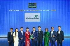 Vietcombank再次荣膺越南最佳工作场所银行业榜首。图自越通社