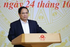 范明政总理在会议上发言。图自越通社