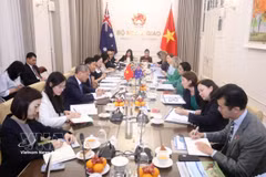 对话会现场。图自越通社