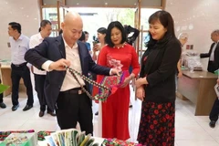 观众参观“胡志明市高平省少数民族和山区产品推介周”活动。图自人民报