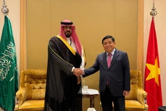 阮志勇副总理会见沙特阿拉伯经济和计划大臣费萨尔·本·法德尔·易卜拉欣。图自越通社