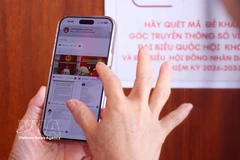 河内大力推进数字化应用服务选举工作。图自越通社