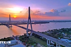 日本政府援建的芹苴大桥。图自越通社