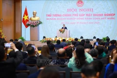 范明政总理发言。图自越通社