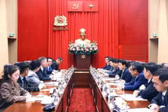 会见现场。图自越通社