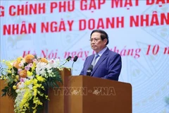范明政总理发言。图自越通社