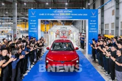 VinFast汽车第20万辆整车下线。图自越通社