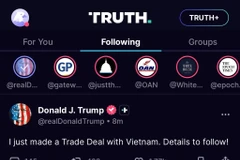美国总统宣布与越南达成贸易协议。图自越通社