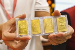 国内金条价格下降60万越盾。图自越通社