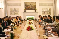 第13次越印政治磋商和第10次战略对话场景。图自越通社