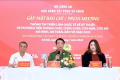 2025年国际消防与救援技术设备展览会暨企业对话论坛新闻发布会。图自越通社