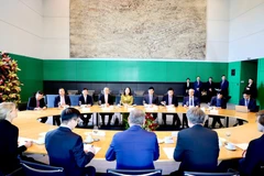 越南国家副主席武氏映春与德国联邦议会副议长博多·拉梅洛举行会谈。图自越通社