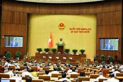 第十五届国会第十次会议现场。图自越通社