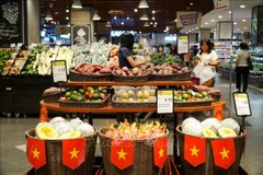 在马来西亚永旺超市的越南商品。图自越通社