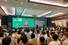 亚太互联网络信息中心第60届成员大会开幕式现场。图自Vietnam+