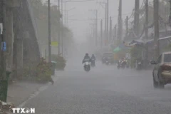 越南北部持续强降雨。图自越通社