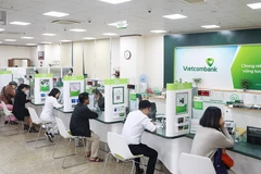越南外贸股份商业银行交易处。图自越通社