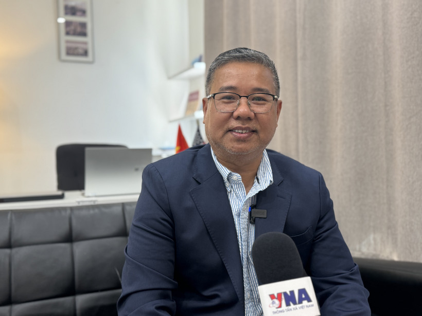 DMV地区企业家与爱国者俱乐部主任阮光青。图自越通社