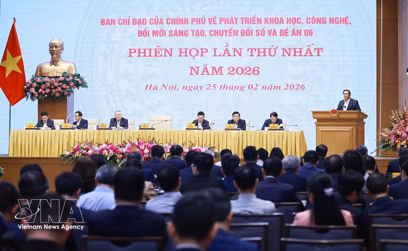 越南政府总理，国家科技、创新与数字化转型暨第06号方案指导委员会（指导委员会）主任范明政主持召开指导委员会2026年第一次会议。图自越通社