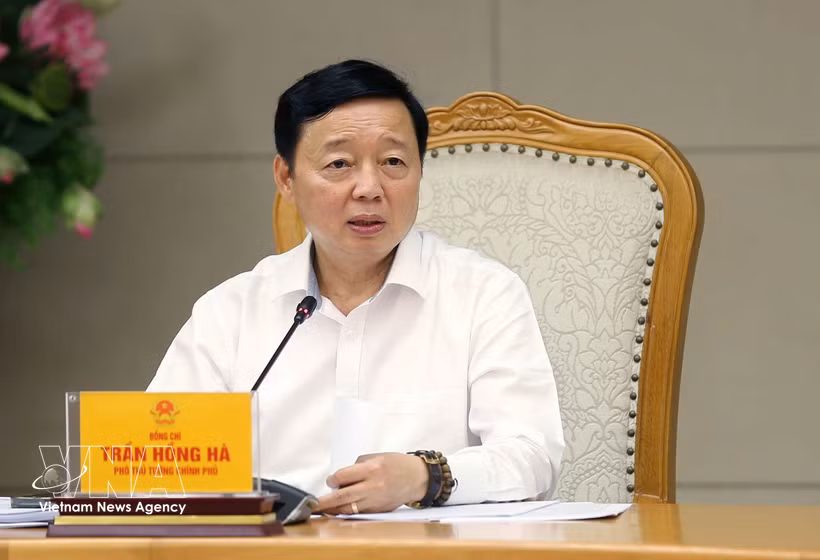 越南政府副总理陈红河主持召开国家打击非法、不报告、不受管制（IUU）捕捞指导委员会第33次会议。图自越通社