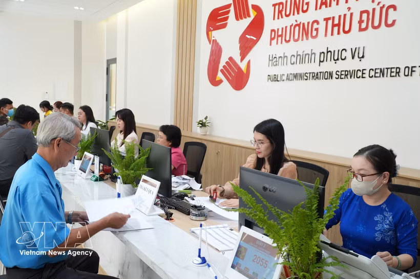 胡志明市守德坊公共行政服务中心。图自越通社