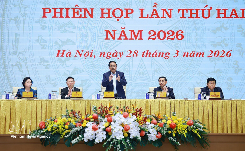 范明政总理主持召开会议。图自越通社