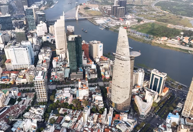 位于胡志明市中心的Bitexco金融大厦。图自越通社