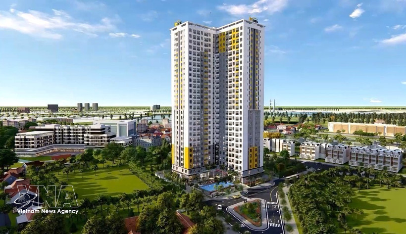 附图：由BCONS集团作为投资方\位于胡志明市的公寓楼。图自越通社