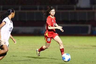 越南U19女足以压倒性优势战胜印尼U19女足。 图片来源：越南足联