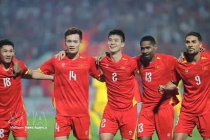 越南队3-1战胜马来西亚队。图自越通社