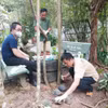 阮广场教授与同事们评估重新引入龟类物种的可行性。阮广场教授供图