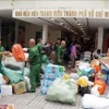 胡志明市青年文化屋成为救灾物资接收点。图自越通社