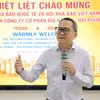 柬埔寨记者俱乐部主席、柬埔寨代表团团长布伊格在活动上发表讲话。图自越通社