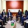 政府总理范明政会见塞内加尔总理 奥斯曼·松科。图自越通社