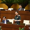 潘文江大将就《参加联合国维和部队法》草案作了汇报（图片来源：人民军队报）