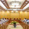 越共中央总书记、国家主席苏林在河内主持召开政治局会议。图自越通社